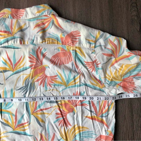 Roark Cendrawasih Shirt Mens XL Colorful Tropical Birds Classic Fit Short Sleeve - Picture 4 of 7